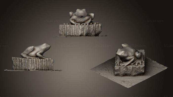 Статуэтки животных (Статуя лягушки, STKJ_0545) 3D модель для ЧПУ станка